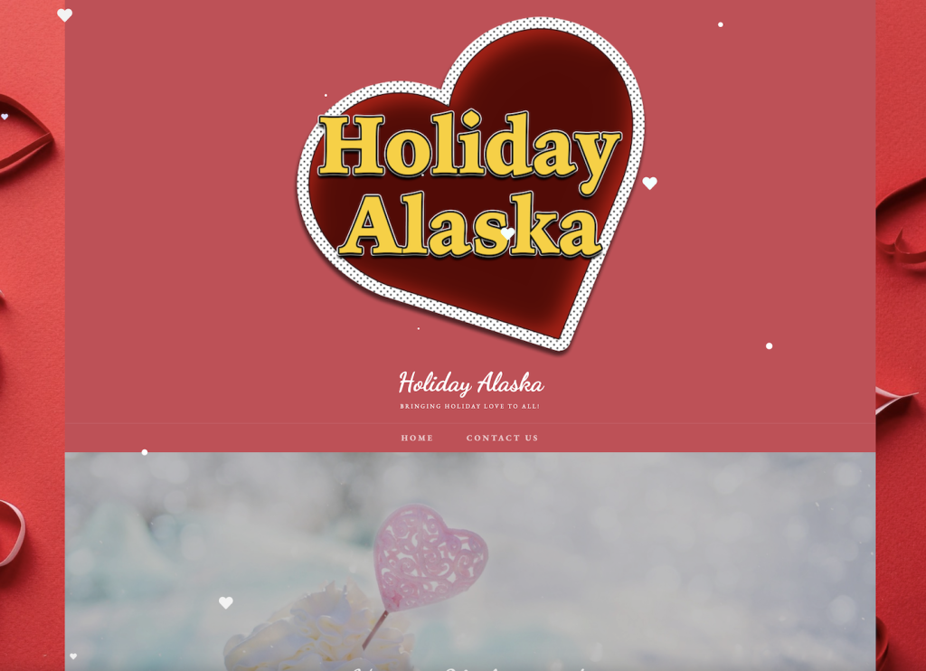 Holiday Alaska website screen capture of their website and holiday company logo.